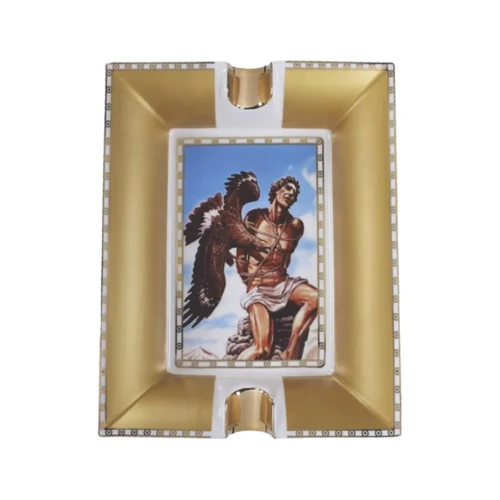 Prometheus Cigarraskfat God of Fire matt guld